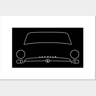 Sunbeam Alpine Series IV classic car outline (white) Posters and Art